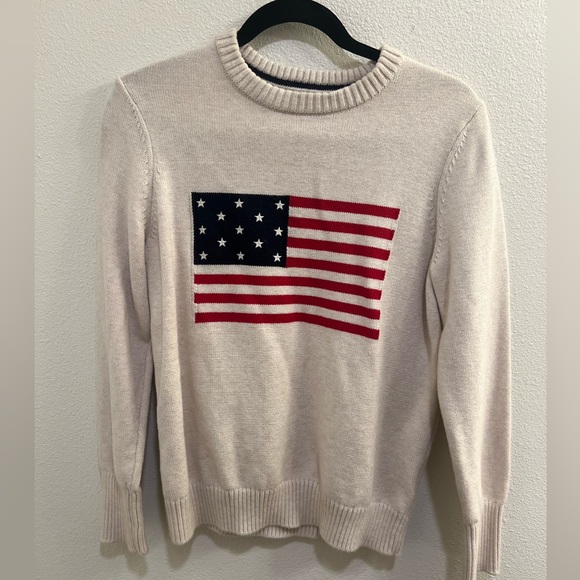 Lands End American Flag Sweater - Picture 1 of 3